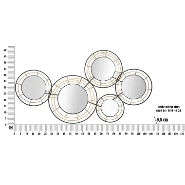 PANEL ŻELAZNY Z LUSTREM OPORTO 111X9,5X59 cm